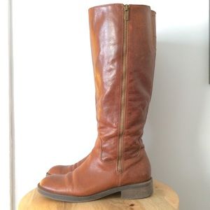 Enzo Angiolini Wide Calf Brown Leather Boots